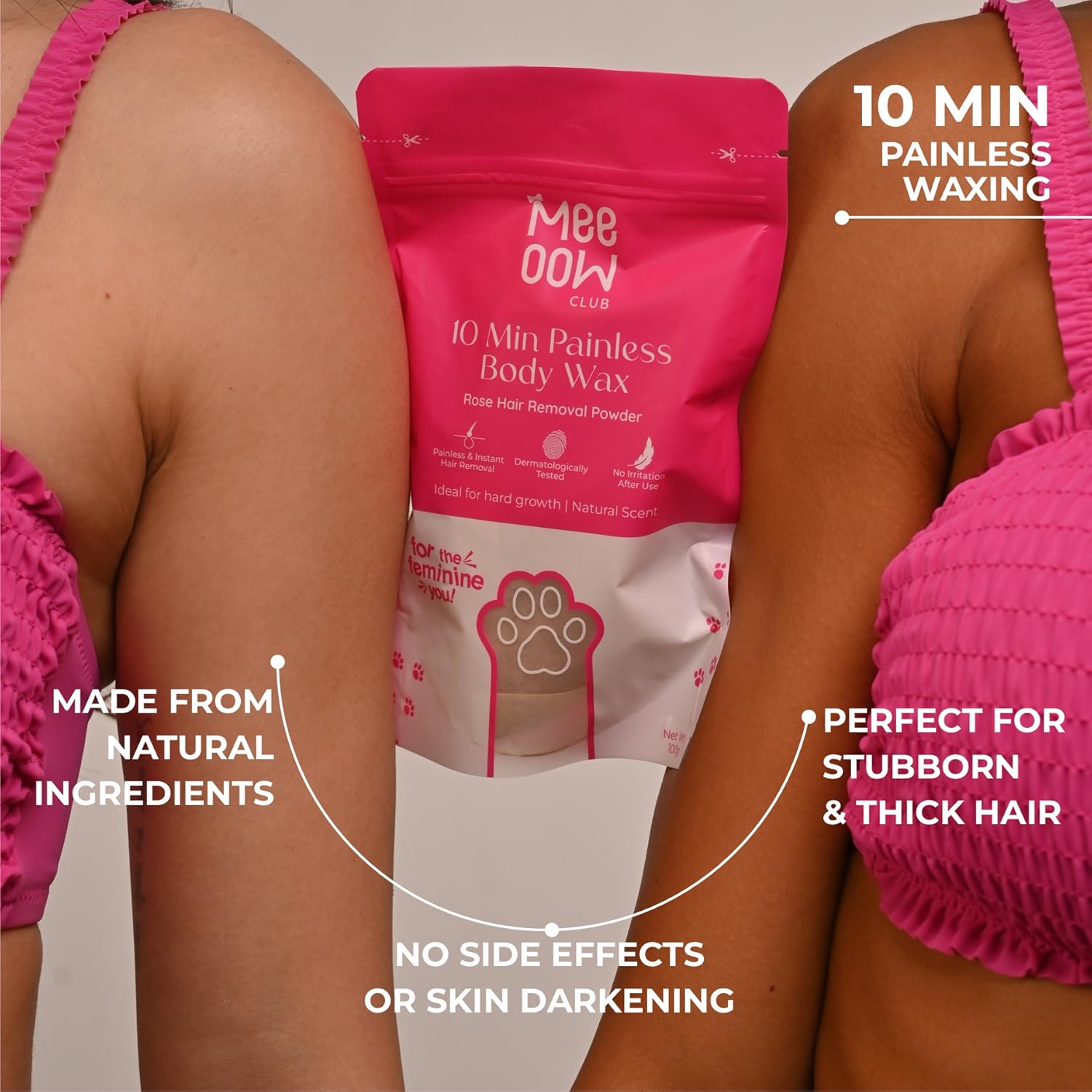 Rose Meow Body Hair Removal Wax Powder,(BUY 1 GET 1 FREE)