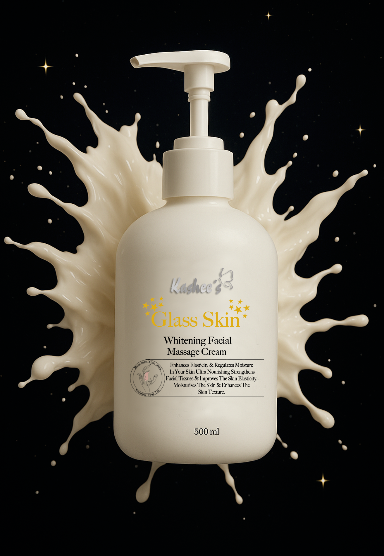 Kashees Glass Skin Whitening Facial Massage Cream