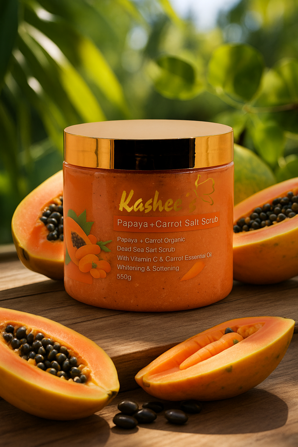 Papaya + Carrot Salt Scrub
