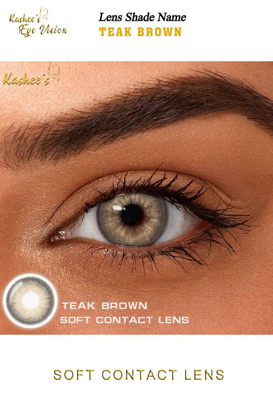 Kashees Lens Teak Brown
